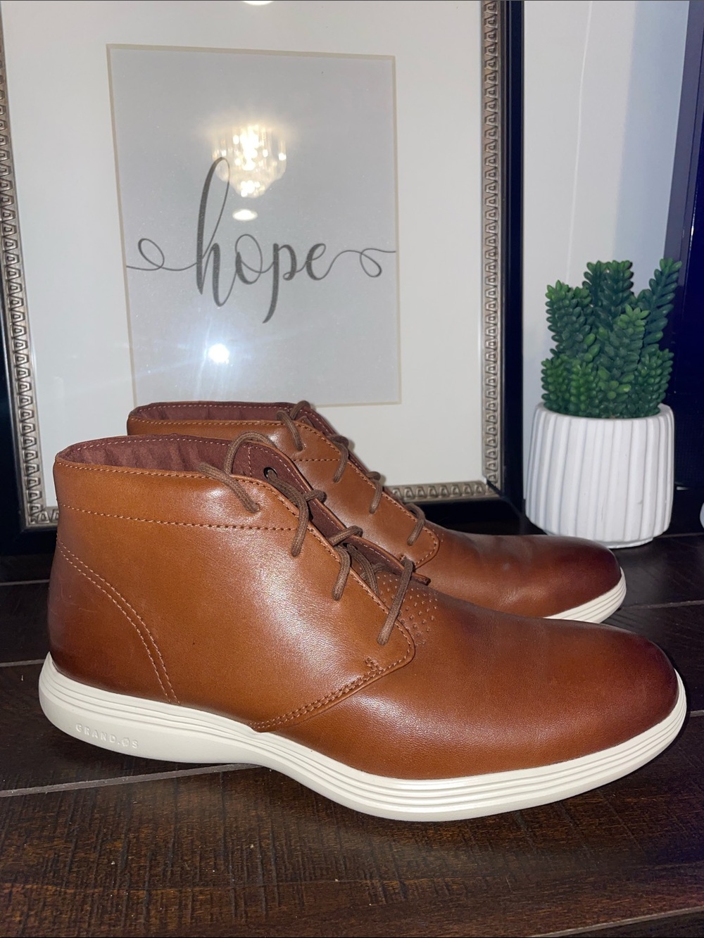 Cole Haan Original Grand Tour Leather Chukka Boots Size 8.5 Like New